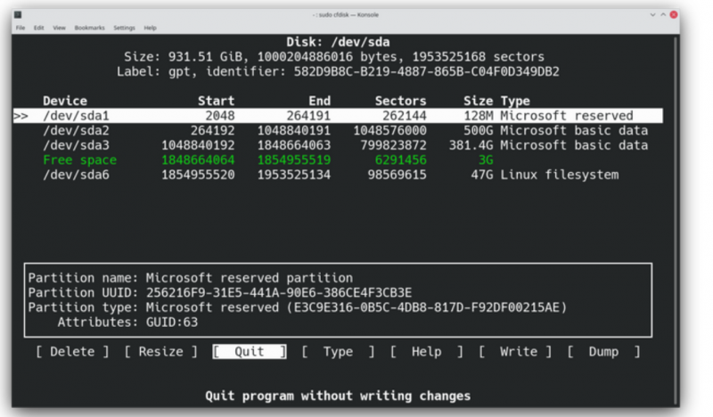 如何使用Cfdisk创建、调整和删除Linux分区？