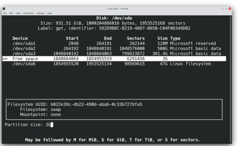 如何使用Cfdisk创建、调整和删除Linux分区？