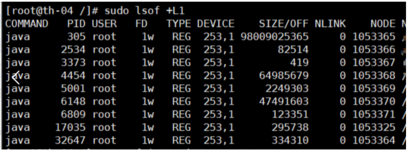Linux磁盘空间占满，但搜不到大文件